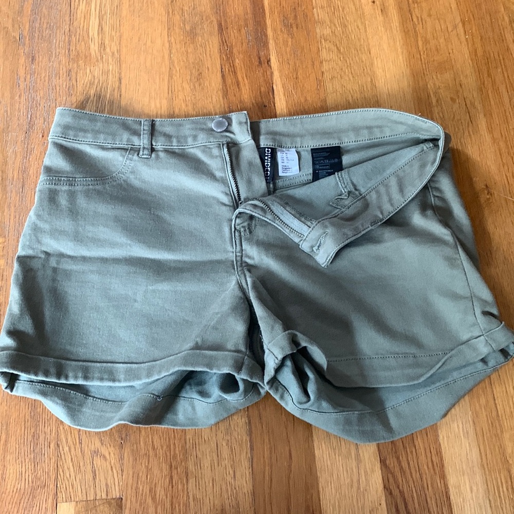 Green shorts. Runs very small.